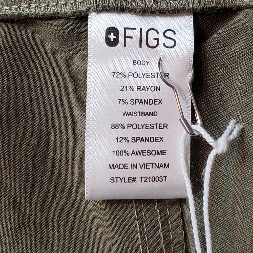 Figs Women's Size MT NWT High Waisted Livingston Basic Scrub Pants Green T21003T - Picture 6 of 8